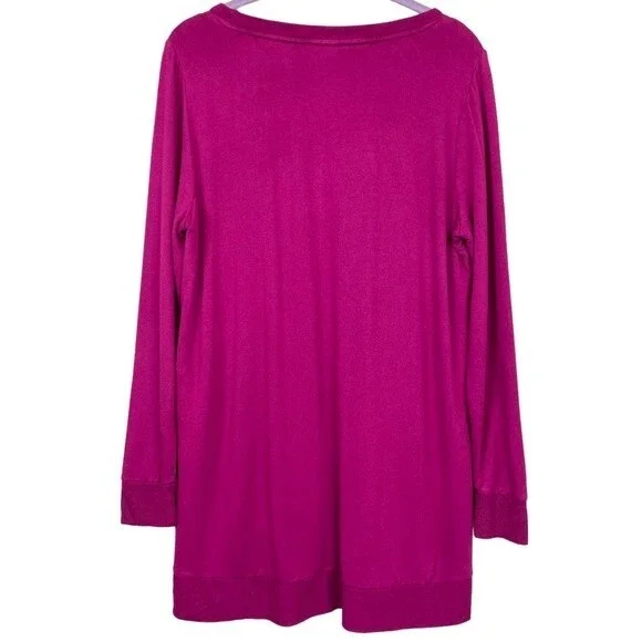 Chico’s Zenergy Side-Zip Magenta Tunic - Picture 2 of 11
